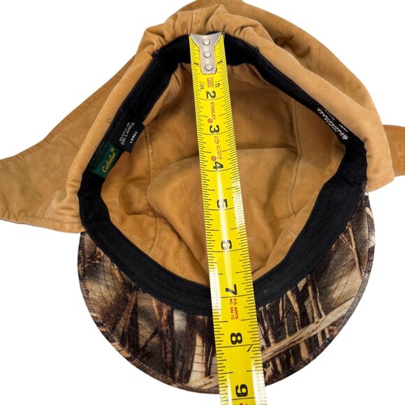 Cabelas Camouflage Hunting Hat Gore-tek Cap Adjustable Chin Strap Neck Flap Lg - Picture 14 of 15